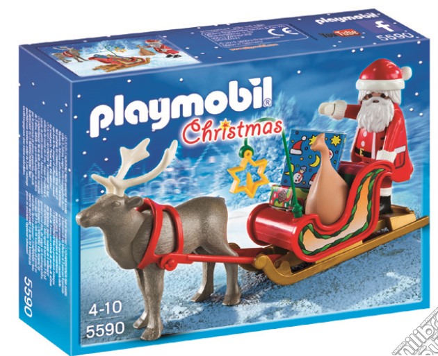 Playmobil - Christmas - Slitta Con Babbo Natale E Renna gioco di Playmobil