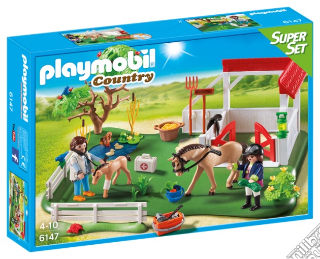 Playmobil 6147 - Country - Super Set Clinica Dei Pony gioco di Playmobil