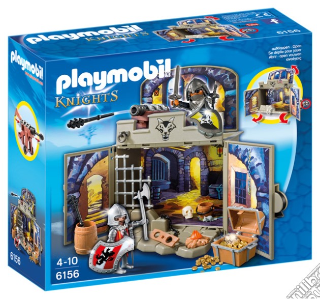 Playmobil 6156 - Cavalieri - Scrigno Dei Cavalieri Del Lupo gioco di Playmobil