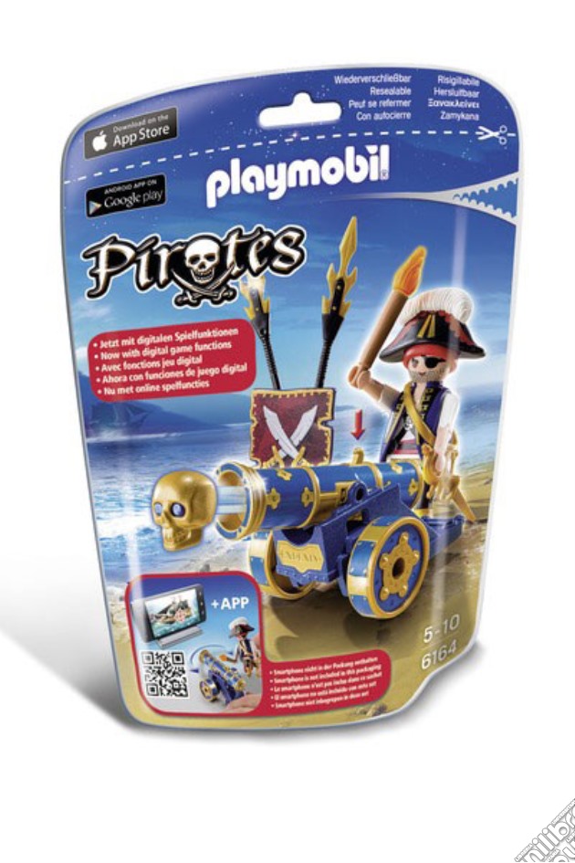 Playmobil 6164 - Pirati - Corsaro Con App - Cannone Blu gioco di Playmobil