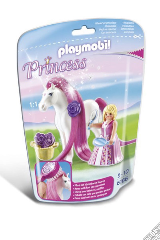 Playmobil 6166 - Principesse - Principessa Rosalie Con Pony Dalla Lunga Chioma gioco di Playmobil