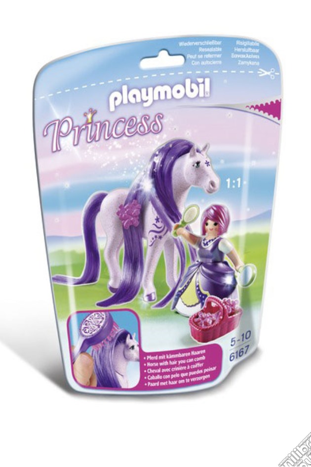 Playmobil 6167 - Principesse - Principessa Violetta Con Pony Dalla Lunga Chioma gioco di Playmobil