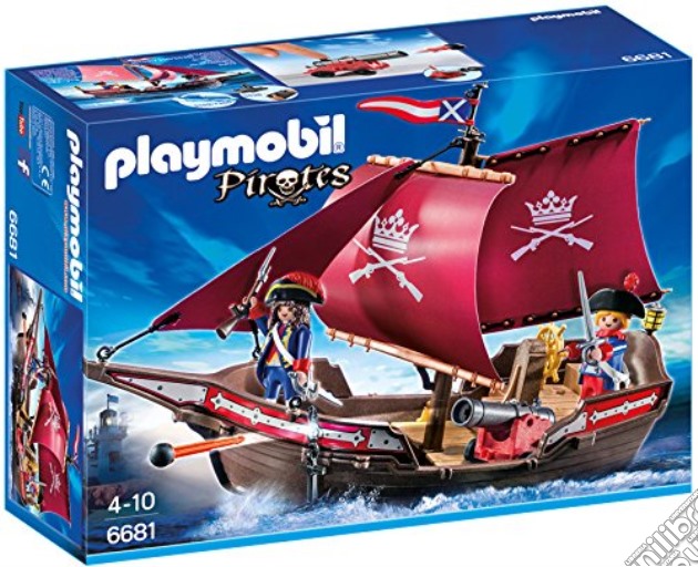 Playmobil 6681 - Pirati - Fregata Della Marina Reale gioco di Playmobil