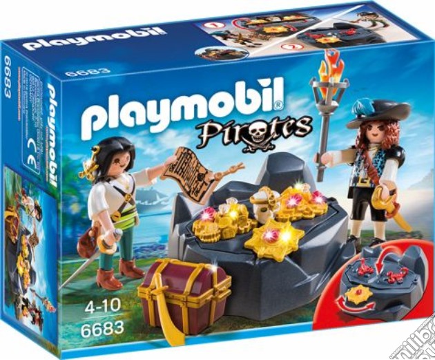 Playmobil 6683 - Pirati - Nascondiglio Del Tesoro gioco di Playmobil