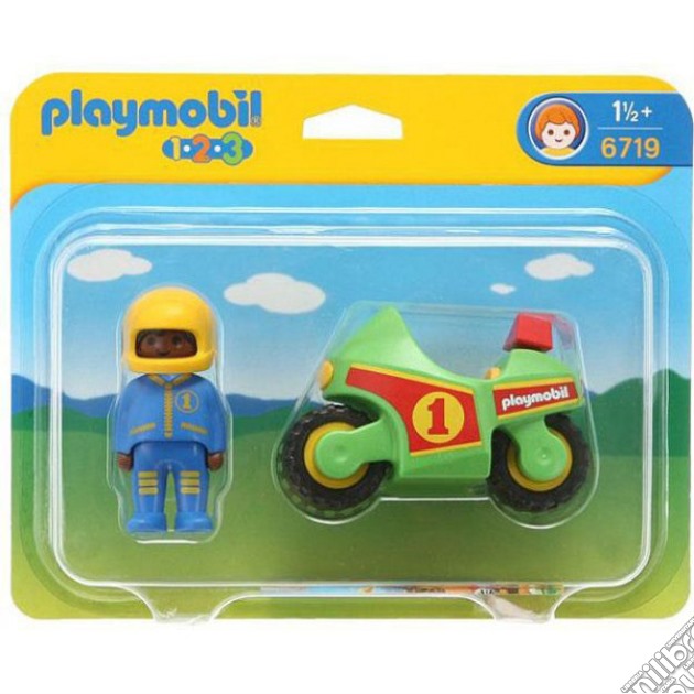 Playmobil 6719 - 1-2-3 - Moto Da Corsa gioco di Playmobil