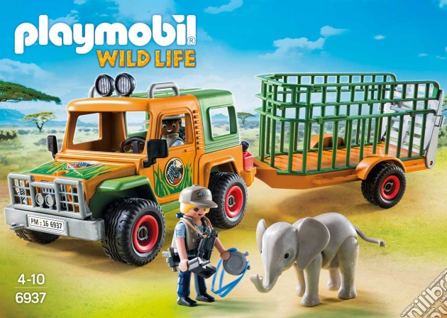 Playmobil 6937 - Wild Life - Jeep Dei Rangers Con Gabbia Di Trasporto gioco