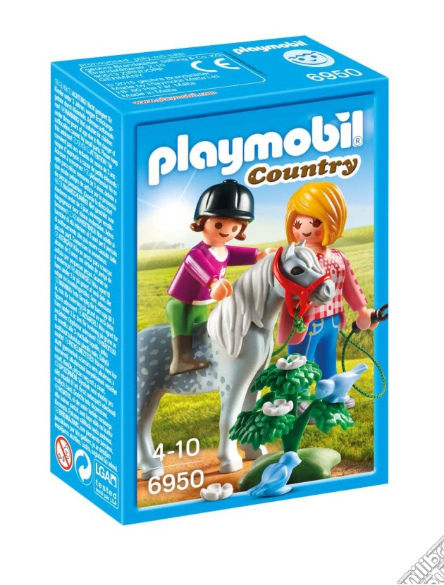 Playmobil 6950 - Country - Pony Con Mamma E Bambina gioco di Playmobil