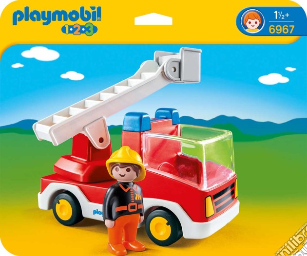 Playmobil: 6967 - 1-2-3 - Autoscala Pompieri gioco