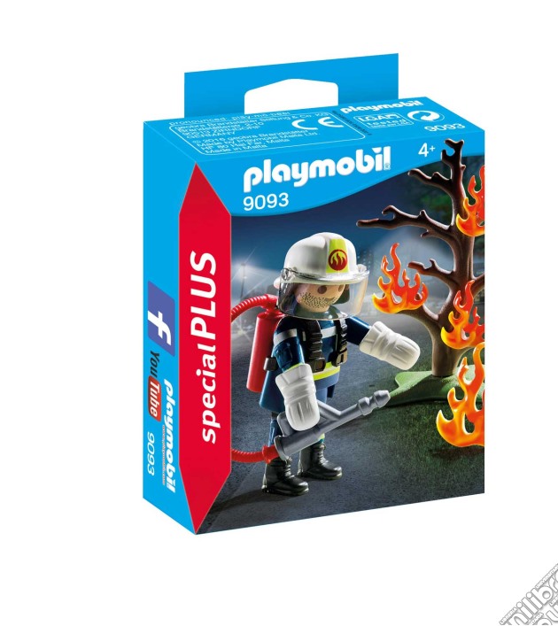 Playmobil 9093 - Special Plus - Pompiere Con Albero In Fiamme gioco di Playmobil