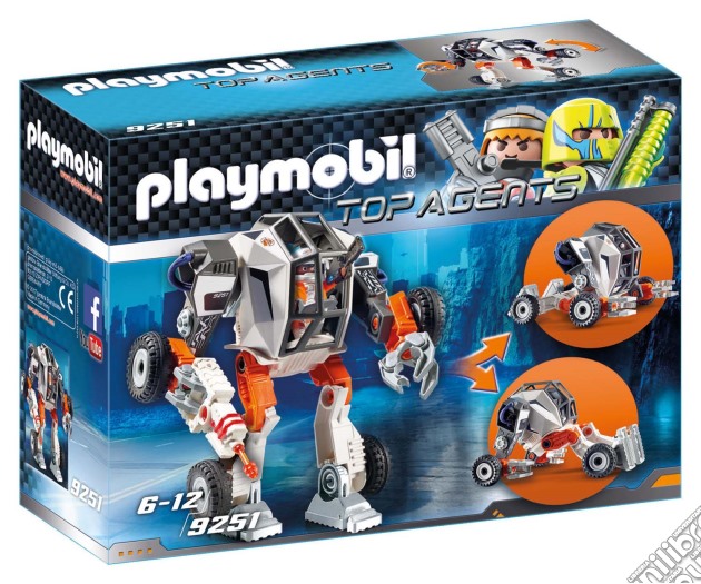 Playmobil 9251 - Top Agents - Mech Trasformabile Con Agente T gioco di Playmobil