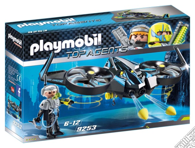 Playmobil 9253 - Top Agents - Mega Drone Con Sergente K gioco di Playmobil