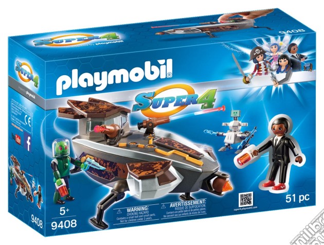 Playmobil 9408 - Super 4 - Serie Iii - Veicolo Spaziale Con Agente Gene gioco di Playmobil