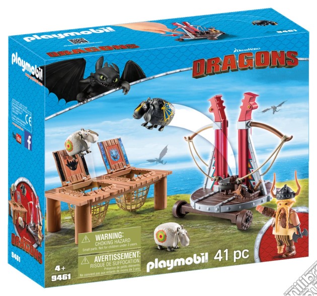 Playmobil: 9461 - Dragons - Skaracchio Con Lanciatore Di Pecore gioco di Playmobil