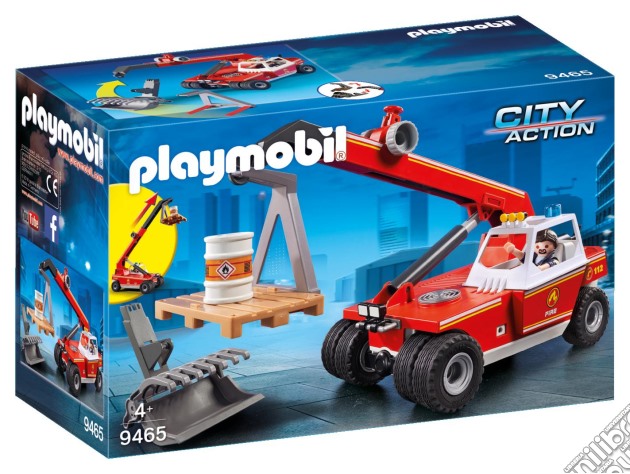 Playmobil 9465 - Vigili Del Fuoco - Veicolo Con Braccio Telescopico gioco di Playmobil