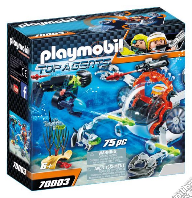 Playmobil 70003 - Top Agents Iv - Granchio Subacqueo gioco di PBIL