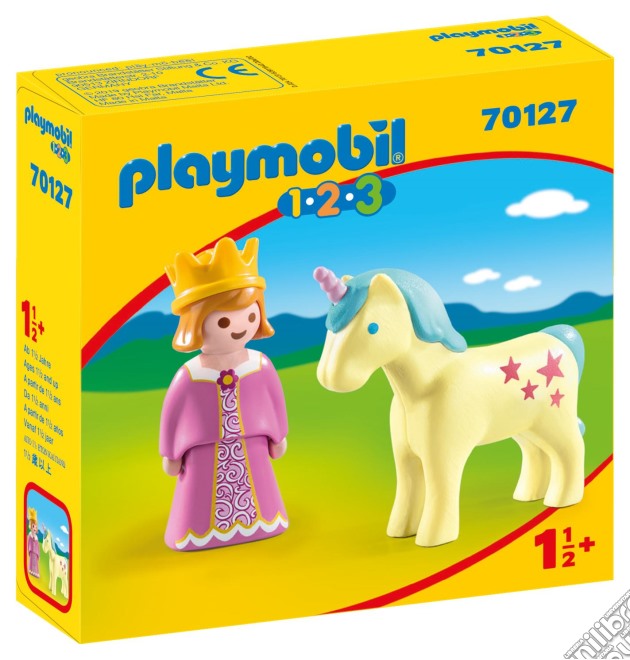 PLAYMOBIL Principessa con unicorno 1.2.3 gioco di PBIL