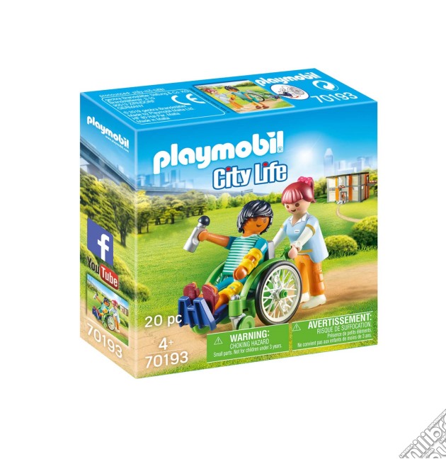 Playmobil: 70193 - City Life - Paziente Con Sedia A Rotelle gioco di PBIL