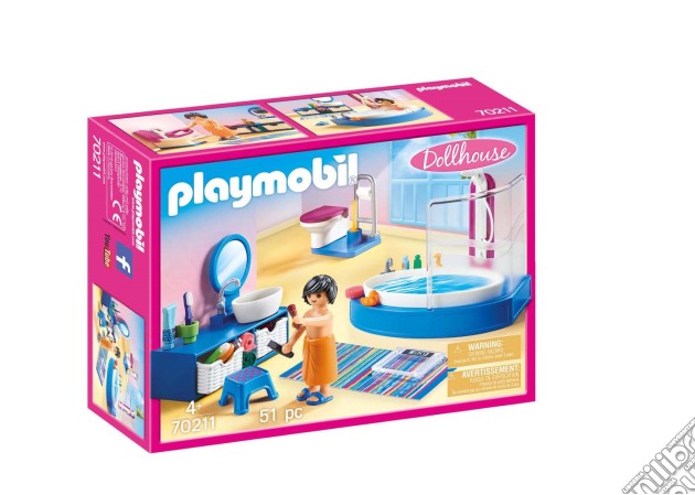 Playmobil: 70211 - Dollhouse - Bagno Con Vasca gioco di PBIL