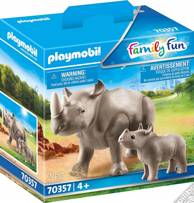 Playmobil 70357 - Family Fun - Rinoceronte Con Cucciolo gioco