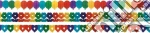 Amscan: Rainbow Garland, Assorted. Festone Carta 4 Motivi Assortiti 4 M X 20 Cm giochi