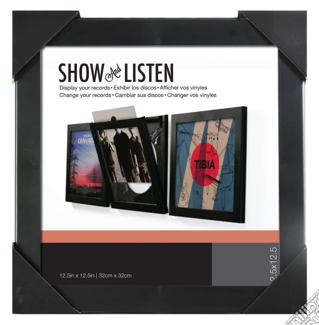 Show And Listen: Vinyl Record Frame 32x32 Cm Black (Cornice Per Vinili) gioco di Easy Change Frame