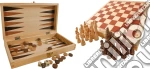Giochi classici in valigetta di legno 3 in 1 giochi