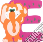 Lettera E in legno con animali giochi