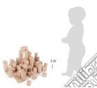 Sacchetto con cubetti da costruzione in legno giochi