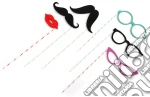 Accessori divertenti in legno per fototessere giochi