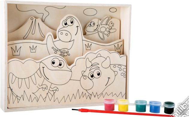 Disegni in legno da colorare “I miei primi dinosauri” gioco