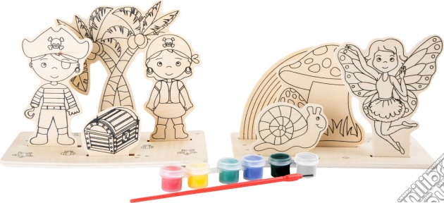 Disegni in legno da colorare “Pirati e fate” gioco