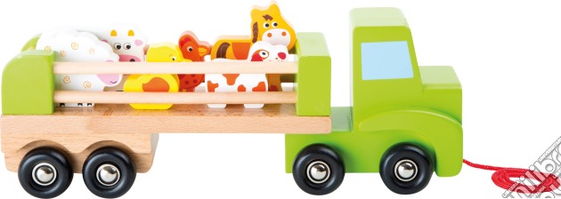 Auto in legno con trasporto animali gioco