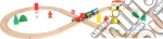 Ferrovia in legno con stazione giochi