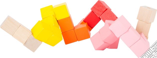 Cubo da costruzione rosso e giallo gioco
