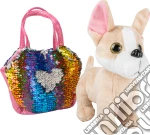 Cane nella borsa con paillettes giochi