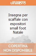 Insegna per scaffale con espositori small foot Natale giochi
