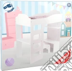 Letto a soppalco per le bambole con scrivania giochi
