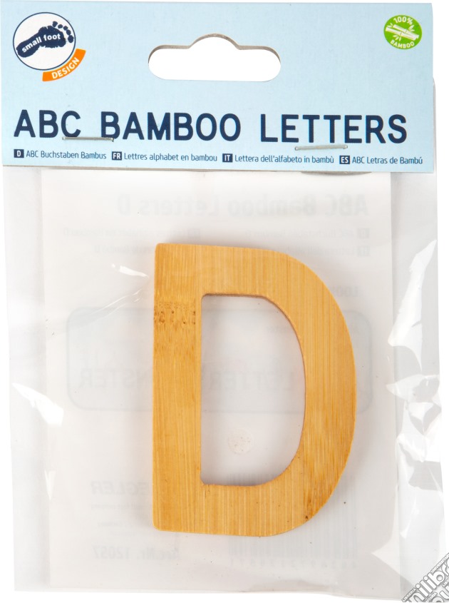 Lettera dell'alfabeto in bambù D gioco