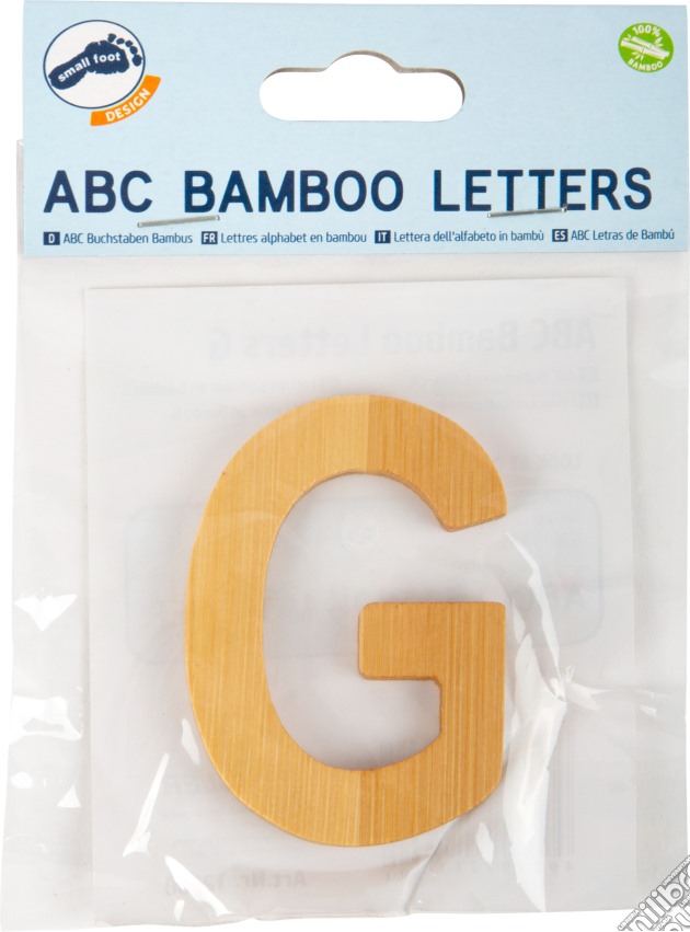 Lettera dell'alfabeto in bambù G gioco