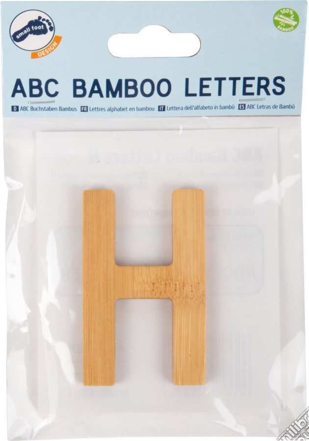 Lettera dell'alfabeto in bambù H gioco
