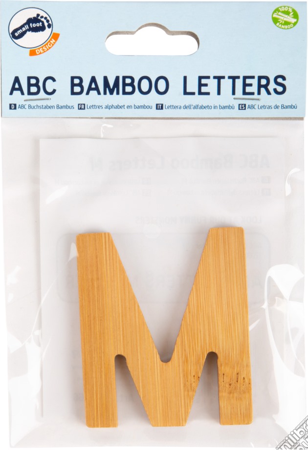 Lettera dell'alfabeto in bambù M gioco