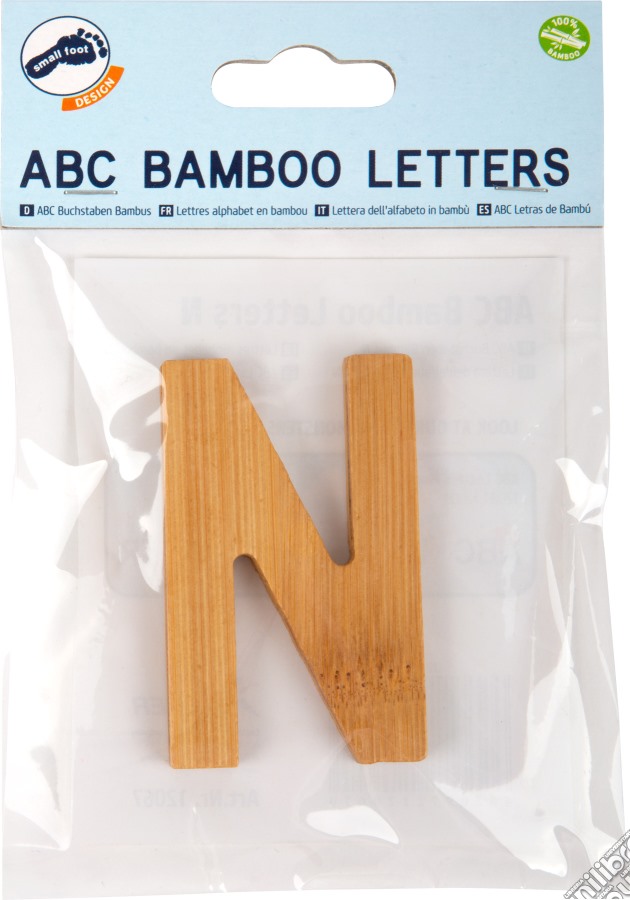 Lettera dell'alfabeto in bambù N gioco