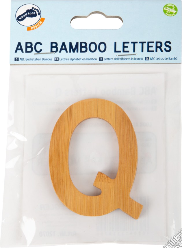 Lettera dell'alfabeto in bambù Q gioco