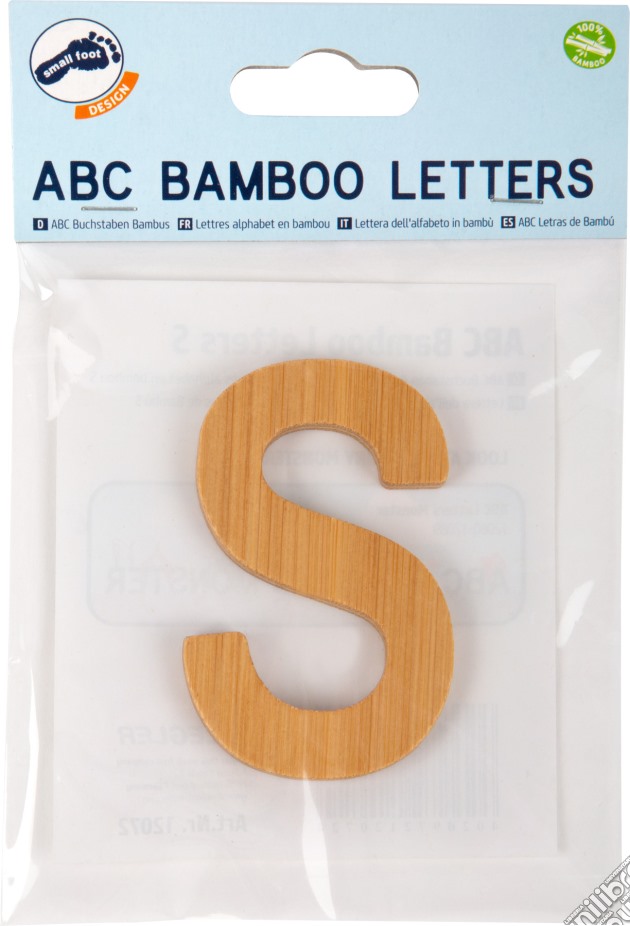 Lettera dell'alfabeto in bambù S gioco