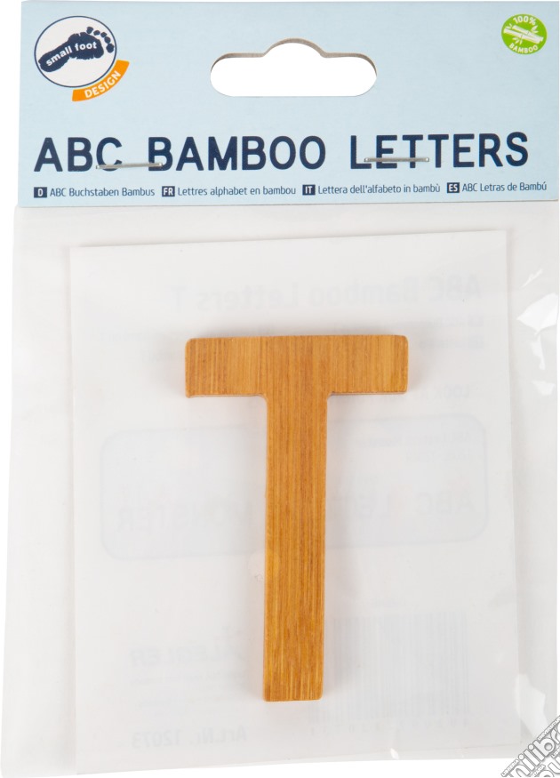 Lettera dell'alfabeto in bambù T gioco