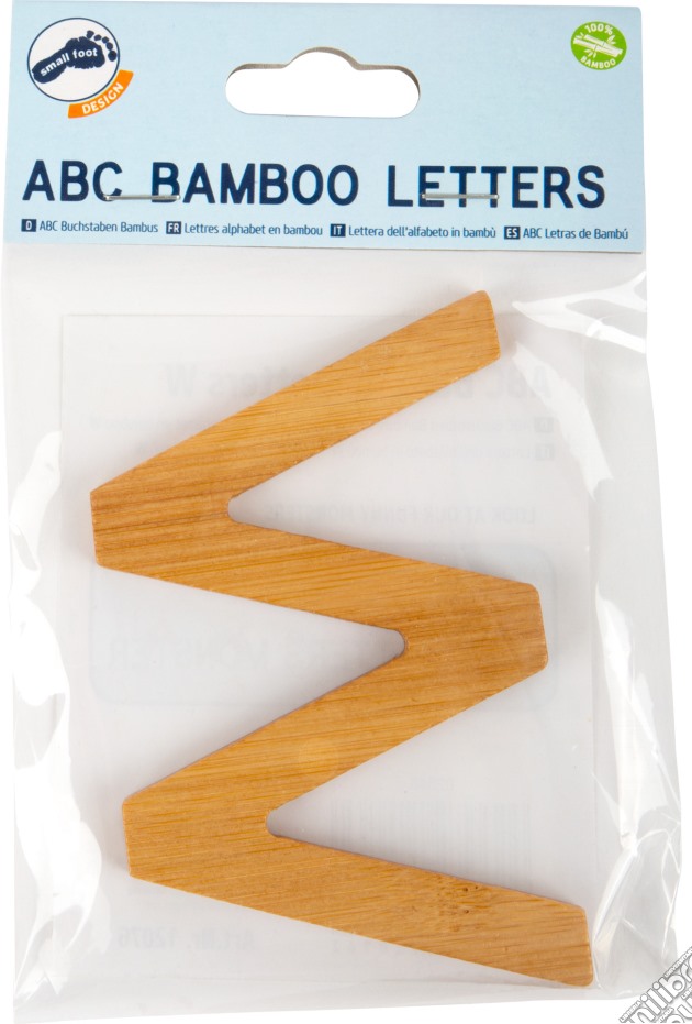 Lettera dell'alfabeto in bambù W gioco
