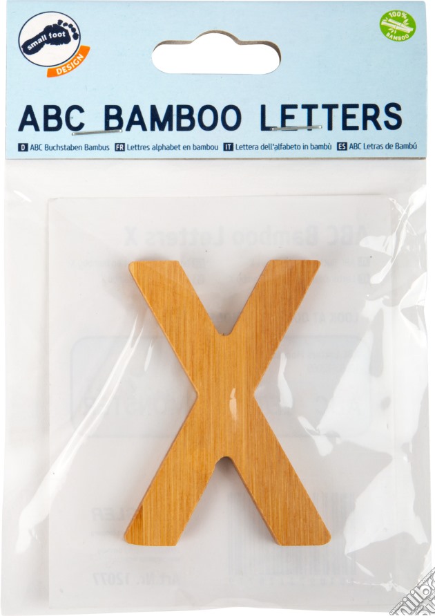 Lettera dell'alfabeto in bambù X gioco