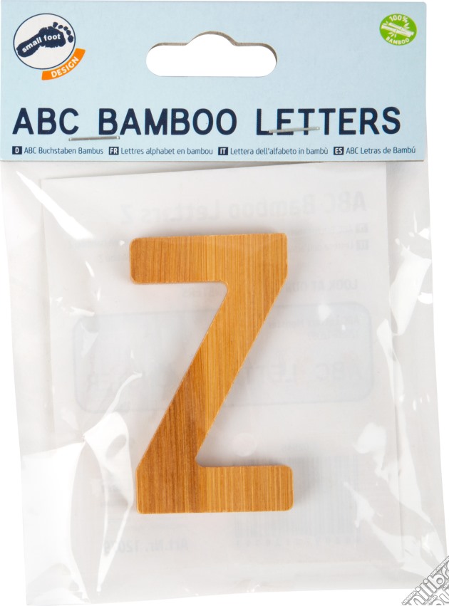 Lettera dell'alfabeto in bambù Z gioco