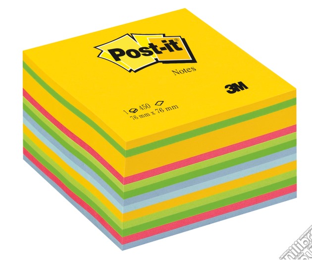 3M: Post-it - Cubo 450 Foglietti Post-it - Colori Ultracolor gioco di 3M