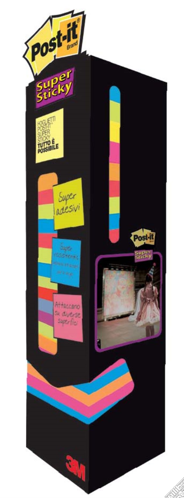 3M Post-it - Espositore Foglietti Post-it Super Sticky gioco di 3M